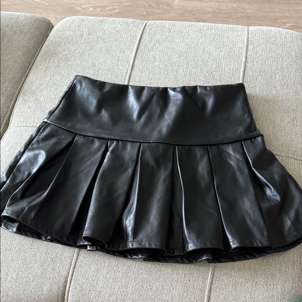 Windsor Black Faux Leather Mini Skirt